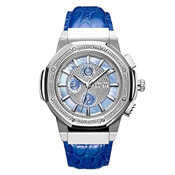 【中古】【インポート品・未当て嵌める】JBW Men \u0027s 10?yr Anniversary Saxon 0.16?CTW金剛石\u0026ステンレス鋼スチール写真Watch jb-6101l-10b