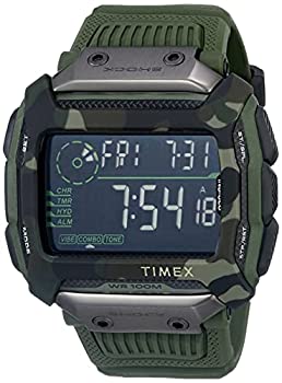 【中古】【輸入品・未使用】Timex メンズ コマンドショック 54mm クォーツ 樹脂ストラップ グリーン 24 カジュアルウォッチ (モデル:TW5M20400)
