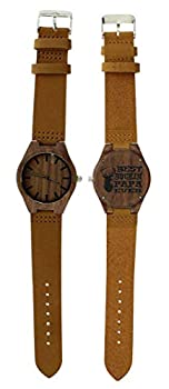 【中古】【輸入品・未使用】父の日の贈り物 最高のバキン・パパパ・エバー・パパ ギフト お父さんウォッチギフトセット 刻印入り木製時計ギフトセット ナチュラルウッド|ムジカ&フェリーチェ店