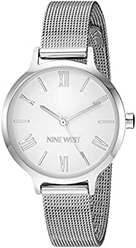 【中古】【輸入品・未使用】Nine West レディースメッシュブレスレットウォッチ Silver シルバー