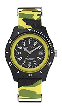 【中古】【輸入品・未使用】Nautica Men's Surfside NAPSRF007 Matte Yellow Silicone Japanese Quartz Fashion Watch