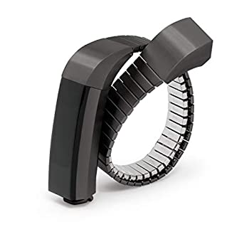 【中古】【輸入品・未使用】Speidel Twist-O-Flex メタル拡張ステンレススチールストレッチバンド Fitbit AltaとAlta HR用 つや消しシルバーとブラック XS ブラック