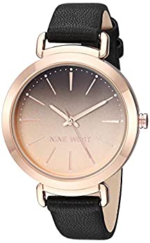 【中古】【輸入品・未使用】Nine West Women's NW/2288RGBK Rose Gold-Tone and Black Strap Watch 13,720円