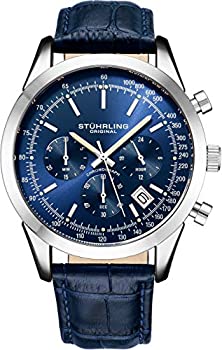 【中古】【輸入品・未使用】Stuhrling オリジナル メンズ ドレスウォッチ クロノグラフ アナログウォッチ 文字盤 日付付き タキメーター24時間サブダイアル メンズレザース 42,203円