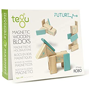 【中古】【輸入品・未使用】Tegu Robo Magnetic Wooden Block Set by Tegu [並行輸入品]｜ムジカ＆フェリーチェ店