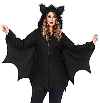 【中古】【輸入品・未使用】LEG AVENUE(レッグアベニュー)? Cozy Bat バットウィング付きフリースドレス 1X /2X ブラック 85311X|ムジカ&フェリーチェ店