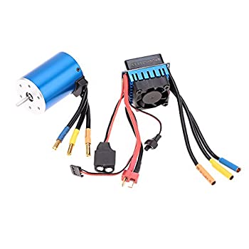 【中古】【輸入品・未使用】GoolRC 3650 3100KV 4P センサレス ブラシレス モーター 60A ブラシレス ESC（電子 スピードコントローラー） 1/10 RC ラジコン 車 カー トラッ