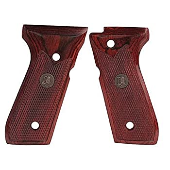 【中古】【輸入品・未使用】パックマイヤー（Pachmayr） ベレッタ／M92F用 チェッカー メダリオン付き レネゲード カスタムウッド ラミネートグリップ - ローズウッド - #63｜ムジカ＆フェリーチェ店