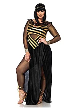 【中古】【輸入品・未使用】LEG AVENUE(レッグアベニュー)? Nile Queen キャットスーツ ドレス ヘッドピースセット 3X /4X ゴールド/ブラック 85512X｜ムジカ＆フェリーチェ店