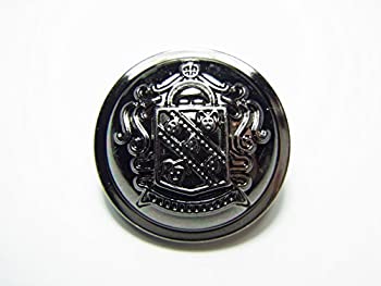 【中古】【輸入品・未使用】メタリックボタン　ブラックニッケル色　23ｍｍｘ6個セット [並行輸入品]