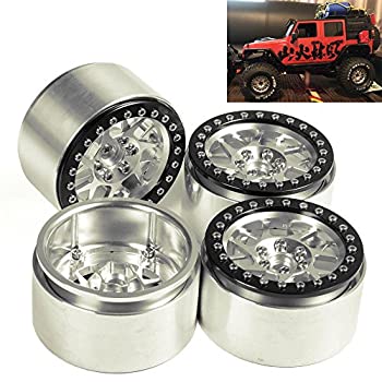 【中古】【輸入品・未使用】4X 2.2合金ビードロックホイールリム ハブ付き 1/10 RC レイス D90 35mm 幅#7