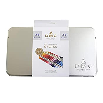 【中古】【インポート品・未当て嵌める】DMC ETOILE はやりっ子 25番 刺繍糸 ボックス席缶仕掛ける 35色 DMC617BJ