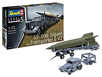 【中古】【輸入品・未使用】ドイツレベル 1/72 ドイツ陸軍 重牽引車 SS-100&トランスポーター&V2ロケット プラモデル 03310