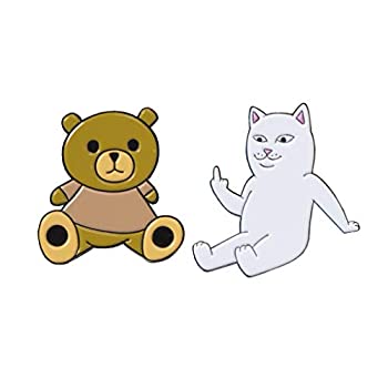 【中古】【輸入品・未使用】RIPNDIP(リップンディップ) ピンバッチ テディ ネコ [並行輸入品]｜ムジカ＆フェリーチェ店