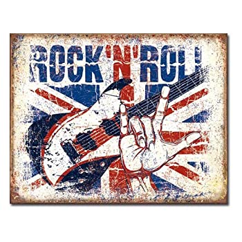 【中古】【輸入品・未使用】メタルサイン 「Rock'n Roll 」# 2194 ロックンロール 縦31.7&times;横40.5cm [並行輸入品]｜ムジカ＆フェリーチェ店