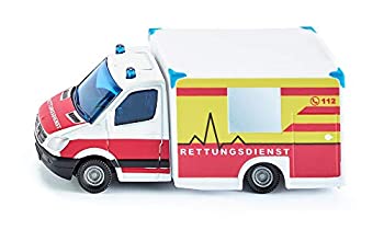 【中古】【輸入品・未使用】ボーネルンド ジク (SIKU) メルセデス・ベンツ救急車 3歳頃 SK1536 白、赤、黄色、青