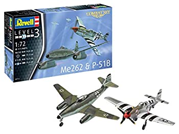 【中古】【輸入品・未使用】ドイツレベル 1/72 ドイツ空軍 Me262 & アメリカ陸軍 P-51B 対戦セット プラモデル 03711