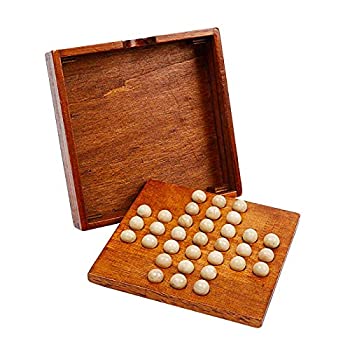 【中古】【インポート品・未当て嵌める】sharprepublic 木製 ペグソリティア ボールソリティア ゲーム盤謎合わせ チェッカー チェス競り合い 赤ちゃん 成年者 手あそび 面白おかしい 差し上げ物