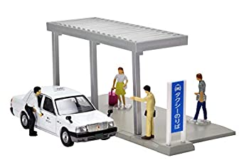 【中古】【輸入品・未使用】トミーテック ジオコレ64 1/64 #カースナップ 04a タクシー乗り場 (TLV-NEO トヨタ クラウンコンフォート ※専用仕様 付属) ABS製アクセサリー &