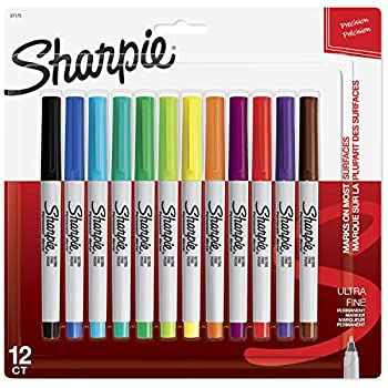 【中古】【輸入品・未使用】Sharpie パーマネントマーカー ウルトラファインポイント ブラック 12本組 12-Count|ムジカ&フェリーチェ店