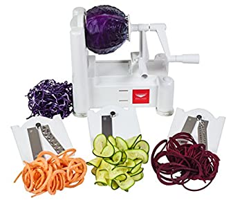 【中古】【インポート品・未当て嵌める】Paderno World Cuisine A4982799 Tri-Blade Plastic Spiral Vegetable Slicer 草片スライサー 並行輸入品