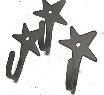 【中古】【輸入品・未使用】Wrought Iron Hook-Star Shaped-Lot of 3-Hand Made