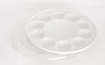 【中古】【インポート品・未当て嵌める】Jack Richeson Porcelain 11 Well Palette with Lid by Jack Richeson