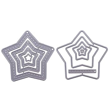 【中古】【輸入品・未使用】OUNONA スターダイカット diy クラップ ブック カッティングダイ 炭素鋼 エンボスステンシルテン プレートスクラップ ブッキング 新年 誕生日 結｜ムジカ＆フェリーチェ店