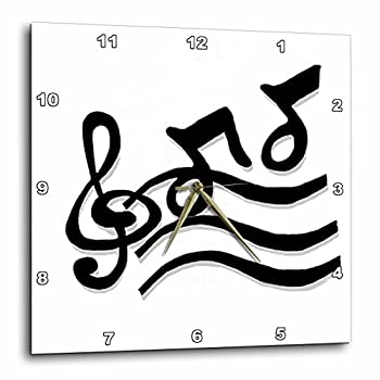 【中古】【輸入品・未使用】3Dローズ 音楽 - ト音記号と音符 - 壁時計 - 約25 x 25cm (10 x 10インチ) 壁時計 - dpp_1000_1 (並行輸入)