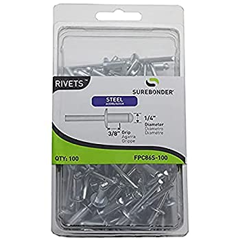 【中古】【輸入品・未使用】Surebonder FPC86S-100 1/4-inch Steel Medium Rivets (100 per box) by Surebonder