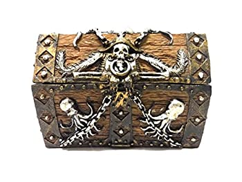 【中古】【輸入品・未使用】Pirate Octopus Chest Skull Jewellery Box Statue Figurine Keepsake
