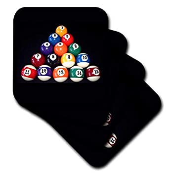 【中古】【輸入品・未使用】(set-of-4-Ceramic) - 3dRose cst_3317_3 Billiards Balls Pool-Ceramic Tile Coasters%ｶﾝﾏ% Set of 4｜ムジカ＆フェリーチェ店