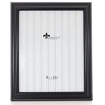 【中古】【輸入品・未使用】Lawrence Frames Walnut Wood 8x10 Picture Frame - Silver Bead Design by Lawrence Frames [並行輸入品]