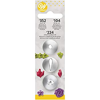 【中古】【インポート品・未当て嵌める】Decorating Tip Set-#104 Petal%ｶﾝﾏ% 352 Leaf \u0026 #224 Flower (並行輸入品)