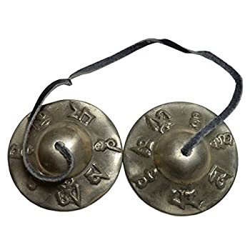 【中古】【インポート品・未当て嵌める】（並行輸入品） アジアン雑貨 ネパール仏具 ティンシャ（シンバルン） TEN-6