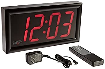 【中古】【輸入品・未使用】School Smart 90525 LEDクロック(リモートコントロール付き、高い視認性、7 x 13インチ) 7 x 13インチ 高い可視性