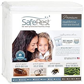 【中古】【インポート品・未当て嵌める】皇后陛下大いさ SafeRest 割り増し金 お水校正刷り 科学研究所公認 トコジラミ 押しとどめる ファスナー付き添い人 マットレス 容れもの （相応う大いさ：38.1～45.7c キッチン用品・食器・調理器具-その他