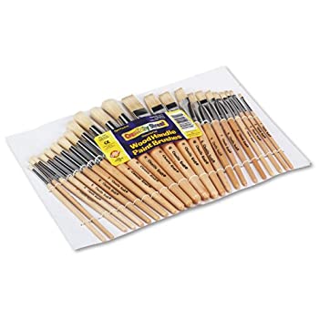 【中古】【輸入品・未使用】Wood Brushes%カンマ% Natural Hog Bristles%カンマ% 12 Round/12 Flat by Creativity Street|ムジカ&フェリーチェ店