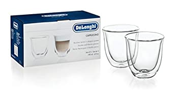 【中古】【インポート品・未当て嵌める】DeLonghi Double Walled Thermo Cappuccino Glasses%ｶﾝﾏ% 6 fl 薬局衡オンス%ｶﾝﾏ% Set of 2 [並行輸入品]