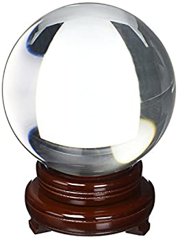 【中古】【インポート品・未当て嵌める】[アムロングクリスタル]Amlong Crystal Clear Crystal Ball 150粍 Including Wooden Stand CO10150W-1 [並行輸入品]