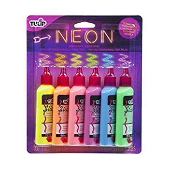 【中古】【輸入品・未使用】Tulip 3D Fashion Paint 1.25oz 6/Pkg-Neon (並行輸入品)