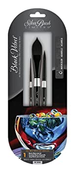 【中古】【インポート品・未当て嵌める】Silver Brush 幼児用便器-3000S Black Velvet Watercolor Short Handle Brush Set%ｶﾝﾏ% 3 Per Pack by Silver Brush Limited