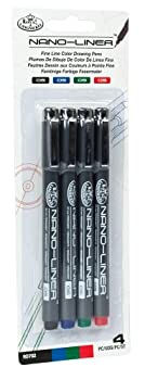 【中古】【輸入品・未使用】Royal & Langnickel Nano-Liner Drawing Pen%ｶﾝﾏ% Size 05%ｶﾝﾏ% Black/Blue/Green/Red%ｶﾝﾏ% by Royal & Langnickel