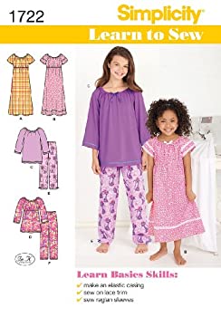 【中古】【インポート品・未当て嵌める】Simplicity 1722 Learn to Sew Child\u0027s and Girl\u0027s Loungewear K5 (7-8-10-12-14) by Simplicity Patterns