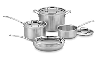 【中古】【輸入品・未使用】Cuisinart MCP-7N MultiClad Pro Stainless-Steel Cookware 7-Piece Cookware Set by Cuisinart [並行輸入品]｜ムジカ＆フェリーチェ店