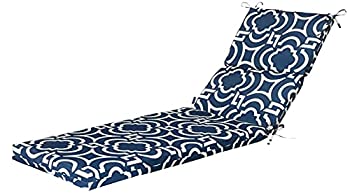【中古】【インポート品・未当て嵌める】Pillow Perfect アウトドア/インドアカーモディネイビーシェーズラウンジクッション 長さ72.5in x 幅21in x 奥ぶかさ3in 青み