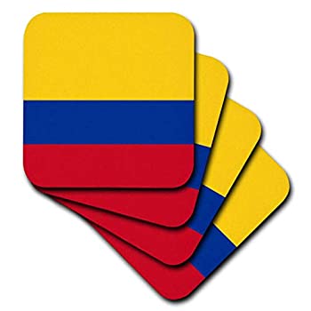 【中古】【輸入品・未使用】(set-of-8-Soft) - 3dRose cst_158280_2 Flag of Colombia Colombian Gold Yellow Blue Red Horizontal Stripes Patriotic South America Americ|ムジカ&フェリーチェ店