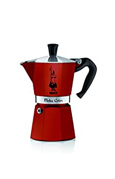【中古】【インポート品・未当て嵌める】Bialetti モカ急行列車 ストーブトップパーコレータ 6-Cup 赤いこと 20002033