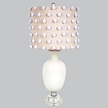 【中古】【インポート品・未当てはめる】Jubilee寄せあわせl75318?W-4662白いこと濁りTraditional Base withピンクドラムシェード、白いことPom Poms