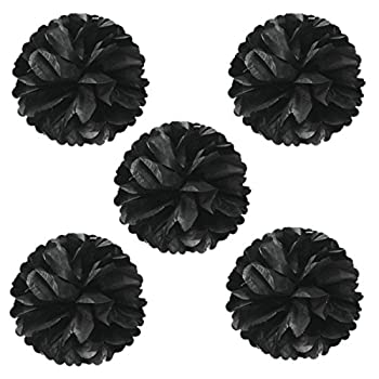【中古】【輸入品・未使用】Wrapables Tissue Pom Poms Party Decorations for Weddings%ｶﾝﾏ% Birthday Parties%ｶﾝﾏ% Baby Showers and Nursery Decor%ｶﾝﾏ% Black%ｶﾝﾏ% 8-In